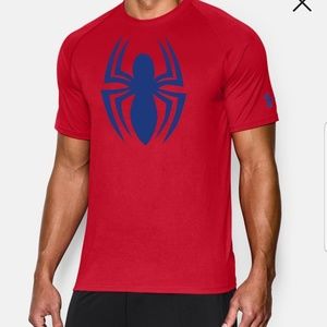 Mens Under Armour Spiderman Compression Shirt